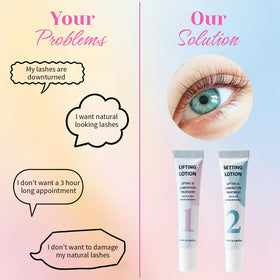 Lomansa before and after lash lift comparison highlighting longer-lasting curl