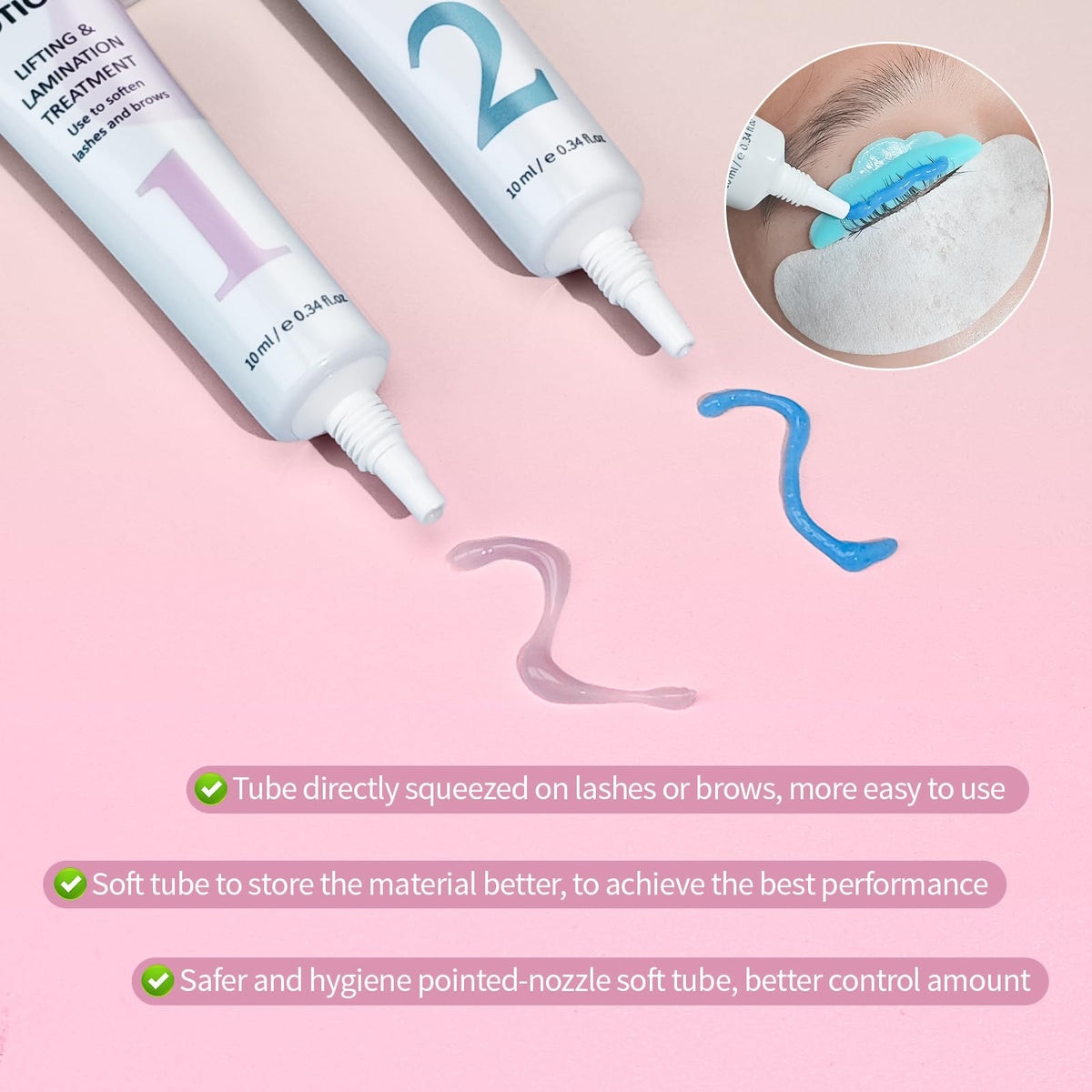 Lomansa slim-tip applicator close-up for controlled, waste-free dispensing