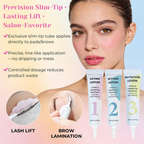 Lomansa Step 1 Lifting tube detail demonstrating shaping support for lashes
