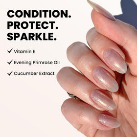 LONDONTOWN application stroke on nail shows smooth coverage and streak-free result