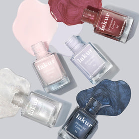 LONDONTOWN lifestyle pedestal display showing luxe finish and manicure-ready appeal