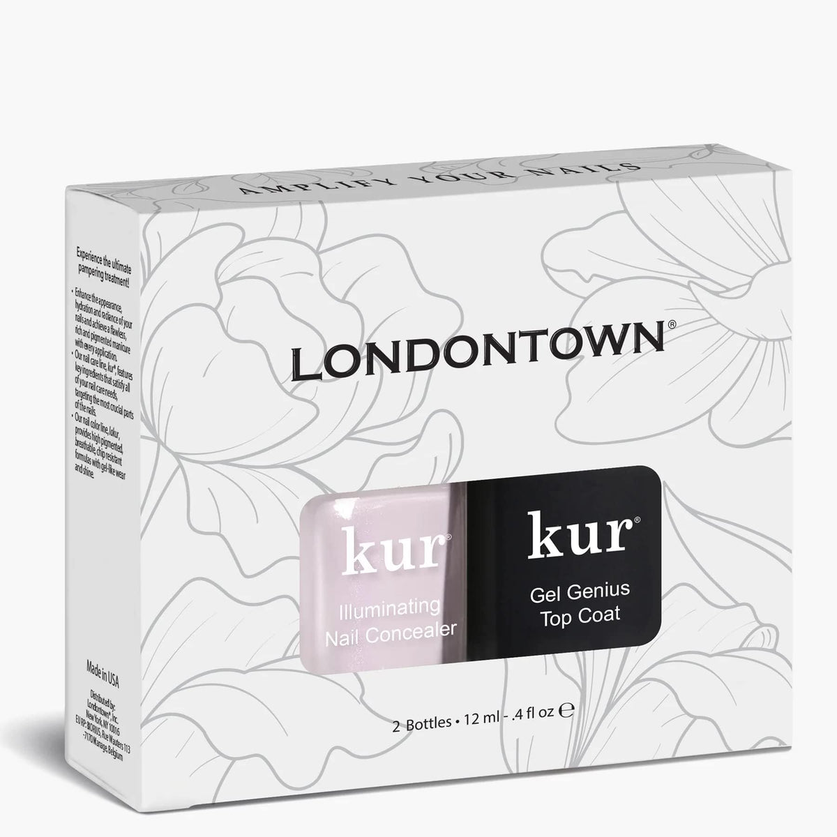 LONDONTOWN brush and bottle texture shot showing glossy wet finish