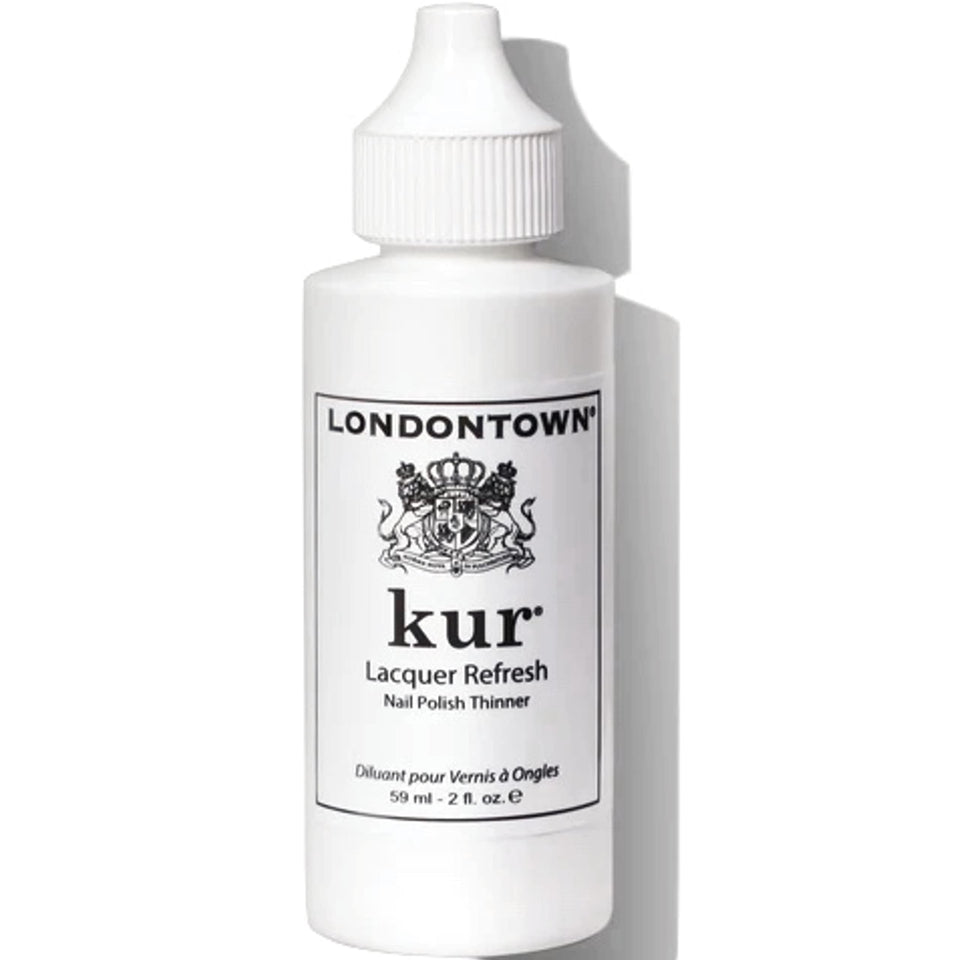LONDONTOWN bottle front view showing thinner label and easy application benefit