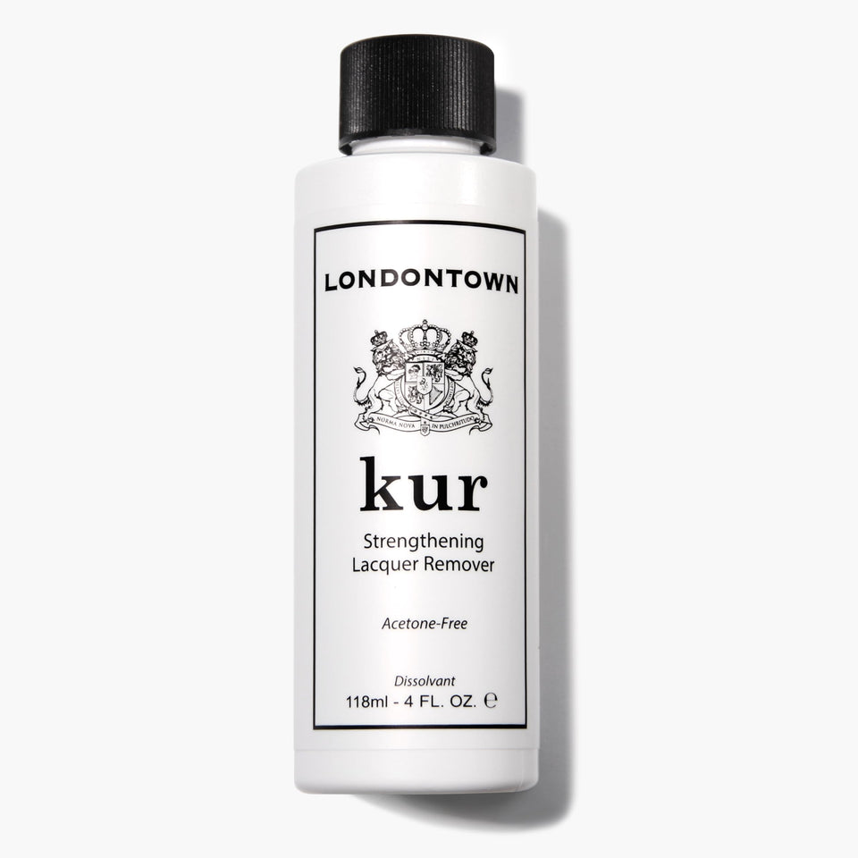 LONDONTOWN bottle front view showing label and fast polish removal benefit