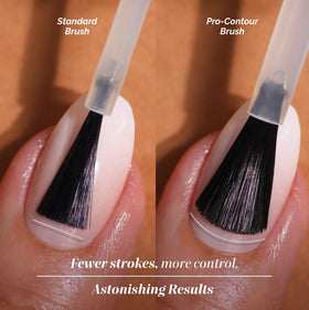 LONDONTOWN brush stroke on white background showing streak-free coverage benefit