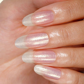 LONDONTOWN closeup of chameleon pigments shows iridescent depth and sparkle