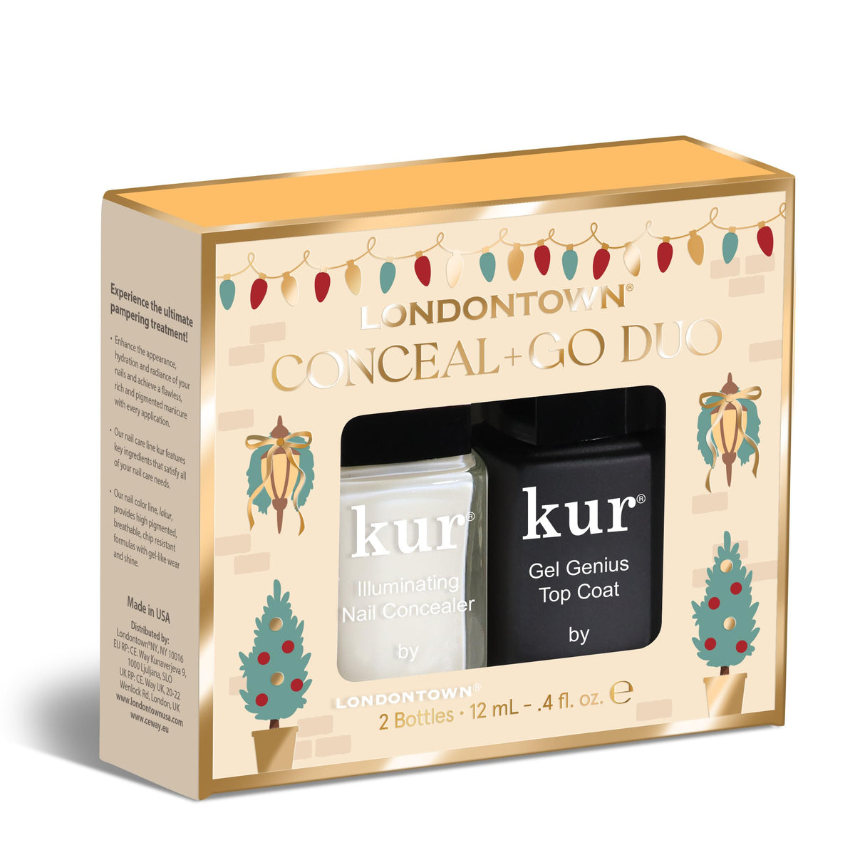 LONDONTOWN front packaging showing both bottles and benefits of the duo