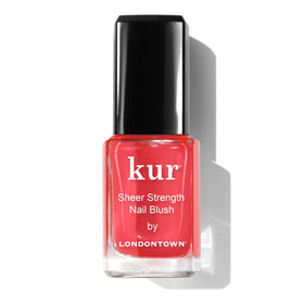 LONDONTOWN front packaging in poppy showing bottle and cap, clear benefit shine