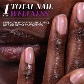 LONDONTOWN applied on natural nails demonstrating instant healthy-looking shine
