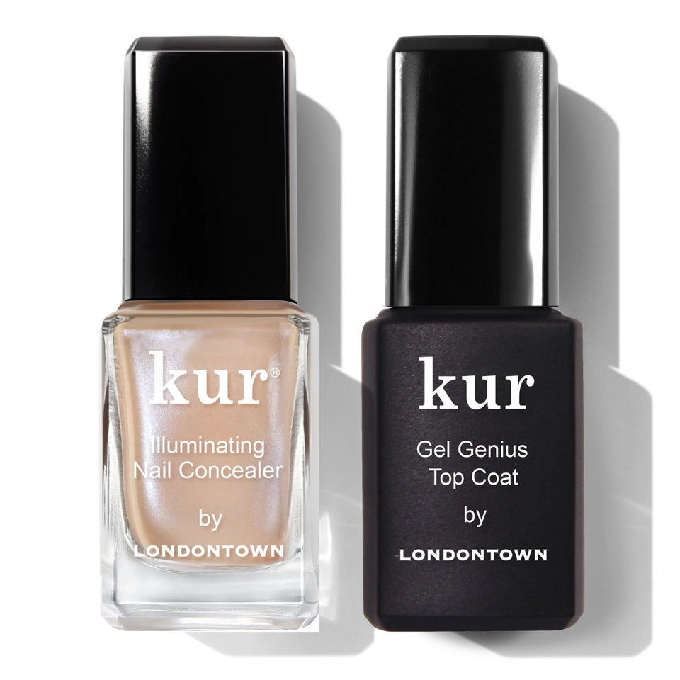 LONDONTOWN front packaging showing duo set and compact bottles for easy storage