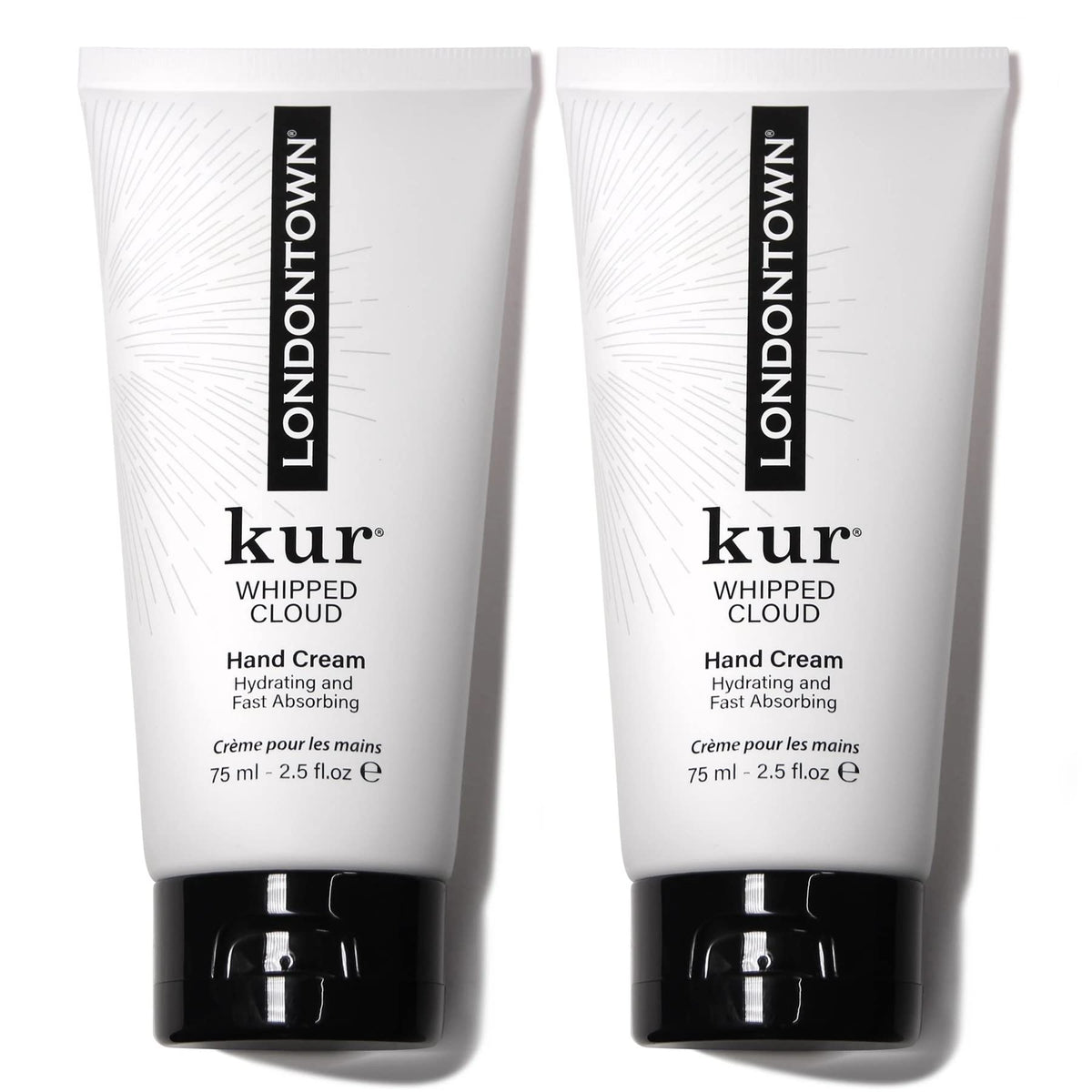 LONDONTOWN hand cream front tube displayed, compact travel size and nourishing care