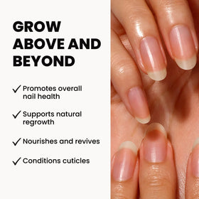 LONDONTOWN cream applied to a nail demonstrating easy absorption and smoothing
