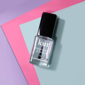 LONDONTOWN kur Duplex applied during manicure showcasing longer-lasting polish
