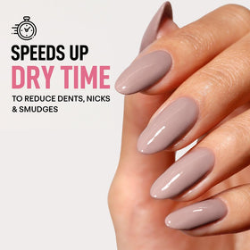 LONDONTOWN close-up of glossy top coat texture showing high-shine benefit