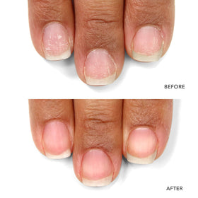 LONDONTOWN applicator applying boost to nail for quick smoothing benefit