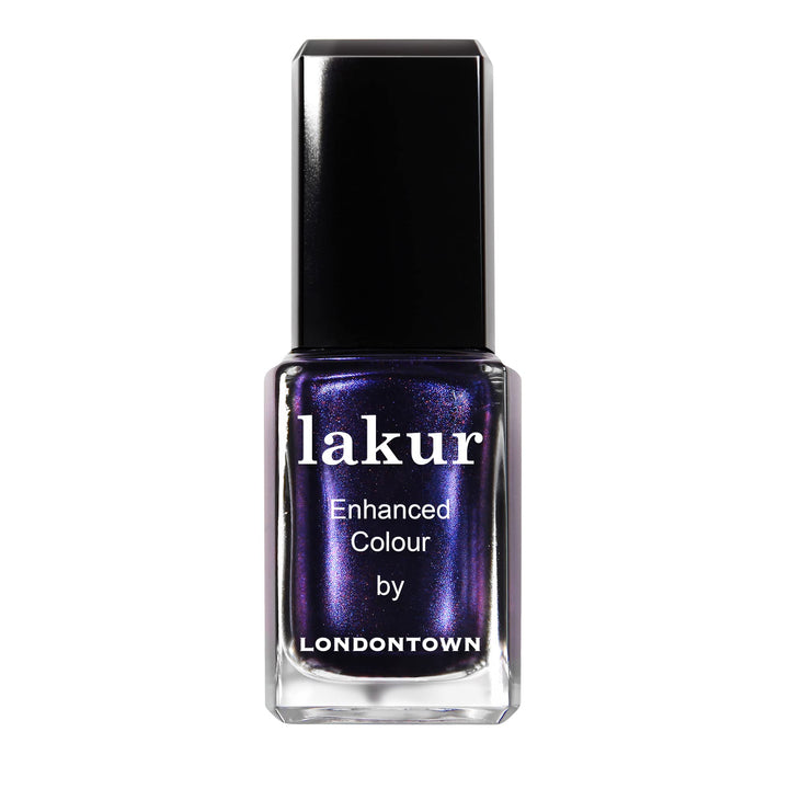 LONDONTOWN bottle front view showing Black Thorn shade and vibrant color payoff