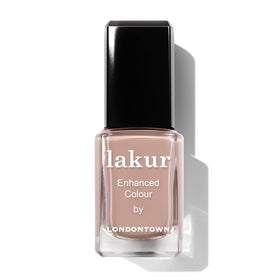 LONDONTOWN bottle front view showing Café Au Lait shade and sleek packaging benefit: polished presentation