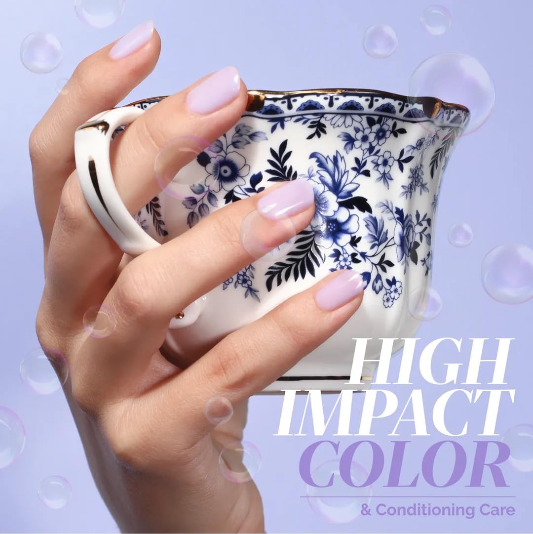 LONDONTOWN swatched on fingernails showing rich blue color benefit: visible high-impact pigment