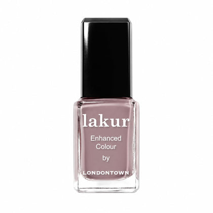 LONDONTOWN bottle front view showing sleek nude-brown shade and glossy finish