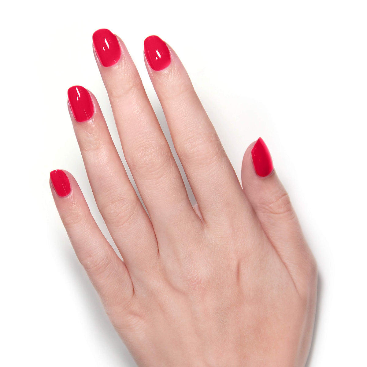 LONDONTOWN full manicure using Guilty Pleasure on hands, displaying long-lasting glossy finish benefit