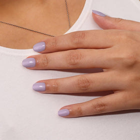 Color swatch wheel showing LONDONTOWN Honey Lavender opaque coverage benefit