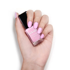 LONDONTOWN swatch on skin showing true muted pink color payoff