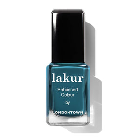 LONDONTOWN Lakur front bottle showing Magpie blue and sleek packaging benefit: recognizable shade