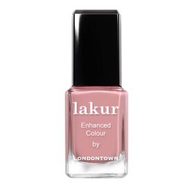 LONDONTOWN bottle front view showing mauve shade and glossy finish benefits