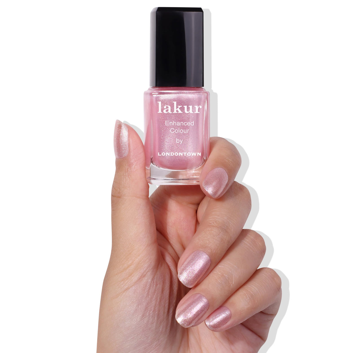 LONDONTOWN pink and purple shade swatches showing color intensity benefit