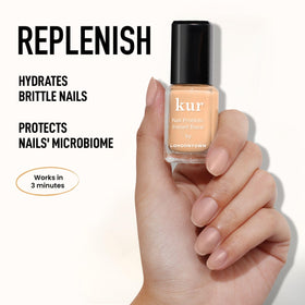 LONDONTOWN trio styled on bathroom shelf for easy daily nail care