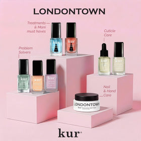 LONDONTOWN lifestyle shot with hands to show natural nails with salon shine