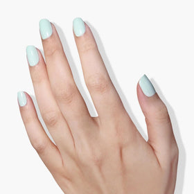 LONDONTOWN manicure lifestyle shot demonstrating durable, salon-like mint nails
