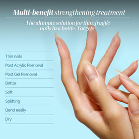 LONDONTOWN nail care routine set with additional tools showing a complete strengthening system