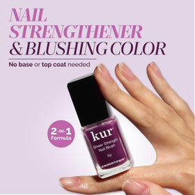 LONDONTOWN applied on hand showing strengthened natural nails