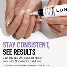LONDONTOWN before and after nails showing stronger healthier-looking nails