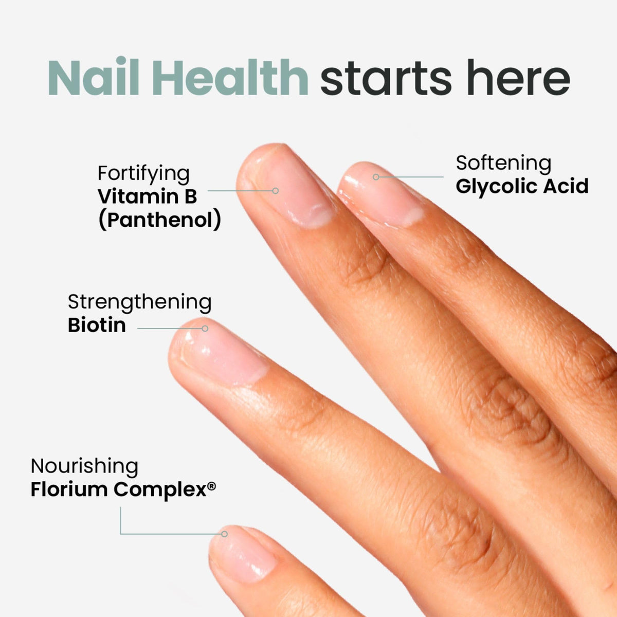 LONDONTOWN side-by-side nail comparison showing improved growth and strength