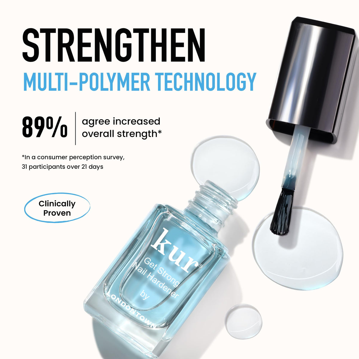 LONDONTOWN probiotic instant boost texture pour demonstrating moisture restoration