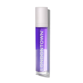 LONDONTOWN roll and glow front packaging shows compact travel bottle and label benefits