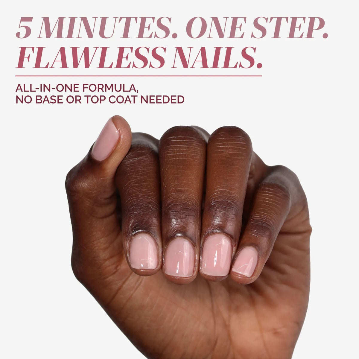 LONDONTOWN swatch on nail strip demonstrating sheer buildable color and natural finish