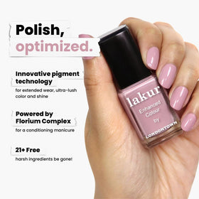 LONDONTOWN nail polish texture close-up showing streak-free coverage benefit