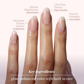 LONDONTOWN polish drop texture highlighting milky formula and even coverage