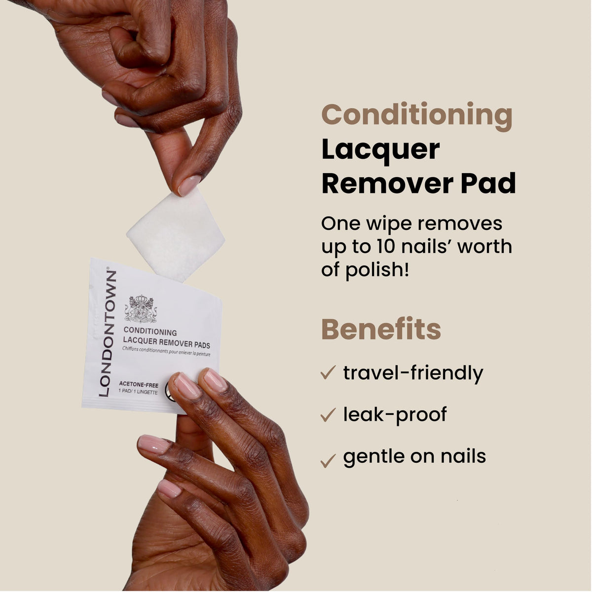 LONDONTOWN set in travel bag lifestyle shot showcasing portability and quick touch-up benefit
