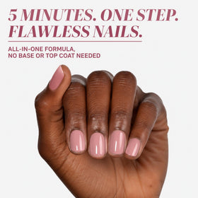 LONDONTOWN swatch on nail tip showing buildable violet mauve color benefit natural look