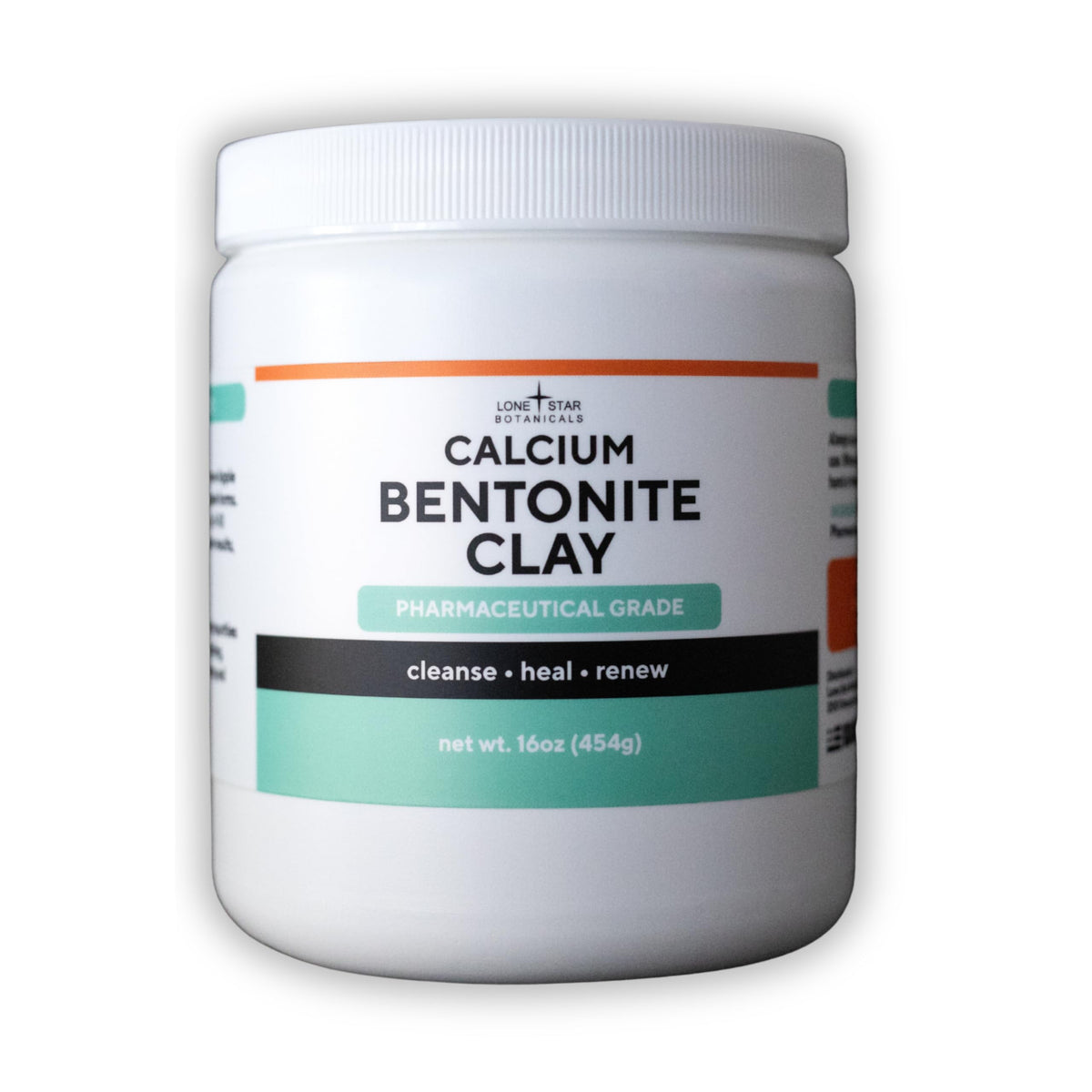 Lone Star Botanicals front packaging showing pure calcium bentonite powder and benefits