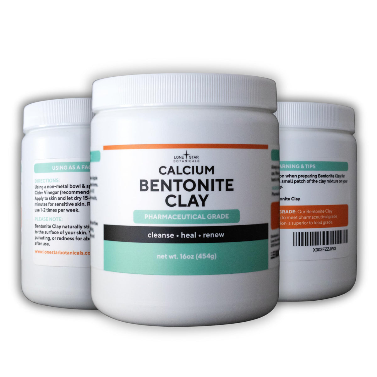 Lone Star Botanicals fine bentonite powder texture close-up for smooth mixing