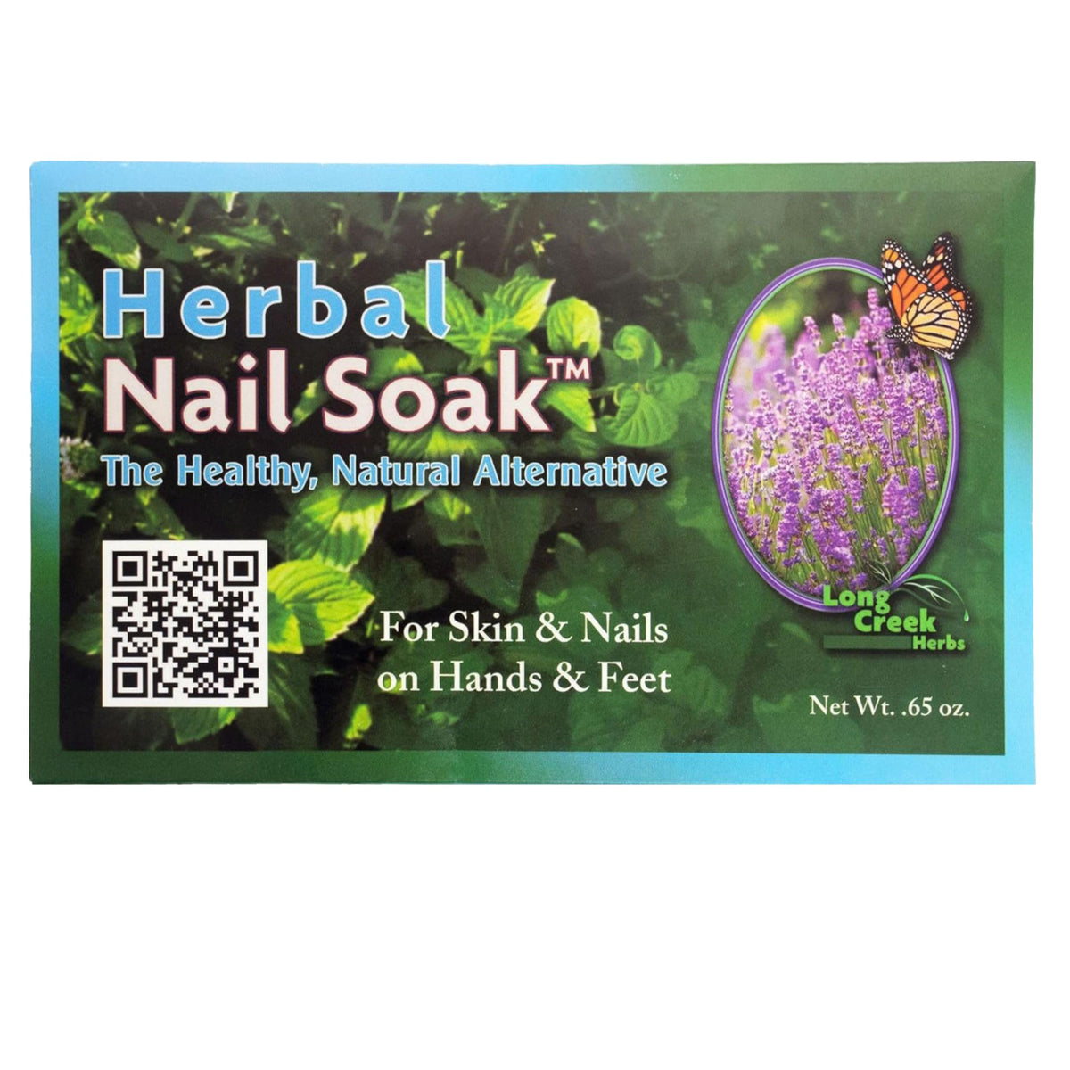Long Creek Herbs front packaging showing product branding and natural benefits
