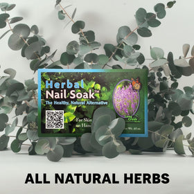 Long Creek Herbs hand treatment in use demonstrating softened cuticles and nail care
