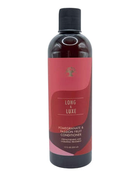 Generic Long & Luxe pomegranate passion fruit aloe vera botanical layout for nourishment
