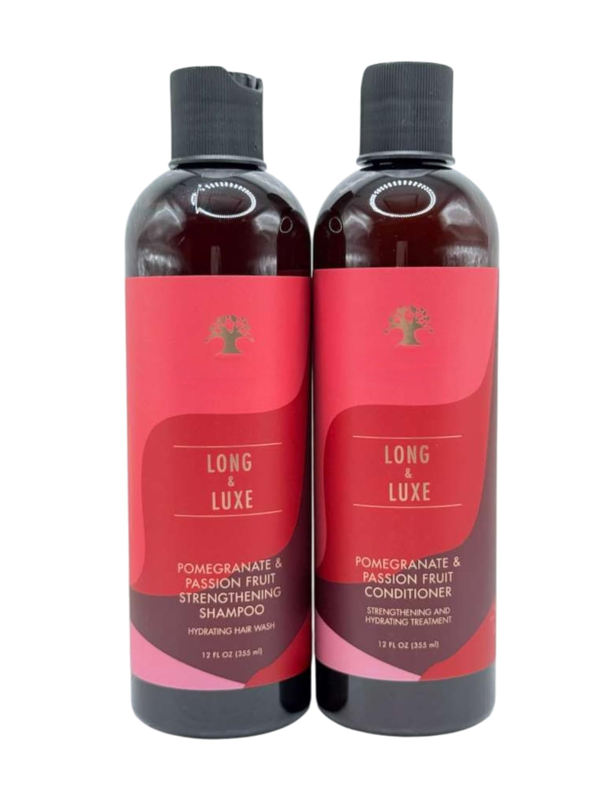 Generic Long & Luxe front packaging showing duo and size benefits