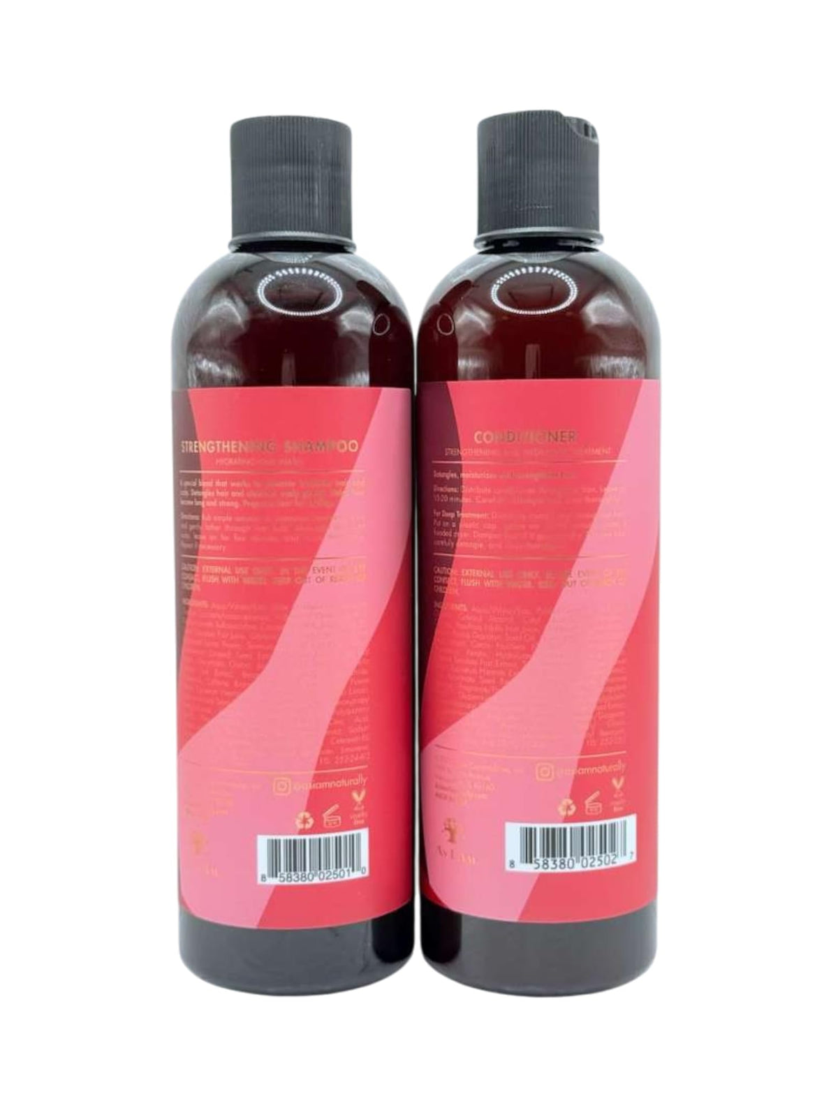 Generic Long & Luxe shampoo pump close-up highlighting gentle dispensing